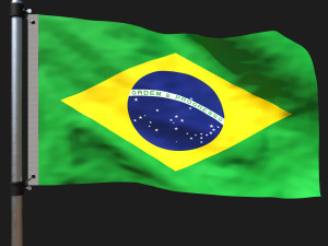 Flag of brazil 3D Model