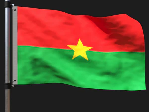 Bandiera del burkina Modello 3D