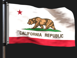 Flag of california 3D Model