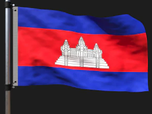 Flag of cambodia 3D Model