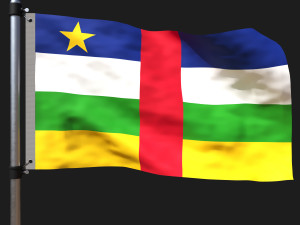 Flag of central african republic 3D Модель