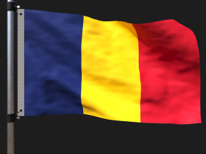 Flag of chad 3D Model