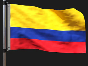 Flagge Kolumbiens 3D Modell