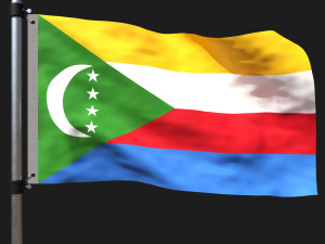 Flag of comoros 3D Model