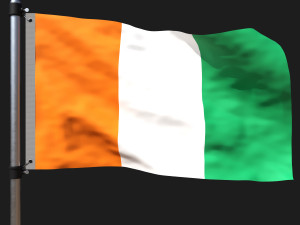 Flag of coted ivoire 3D Model