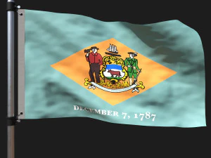 Flag of delaware 3D Model
