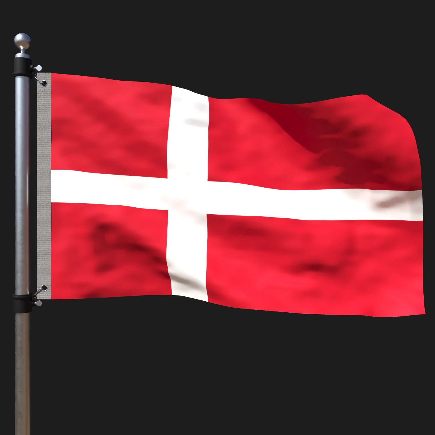 Flag of delaware 3D Model .c4d .max .obj .3ds .fbx .stl .blend 