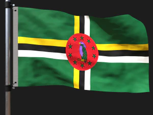 ドミニカの国旗 3Dモデル