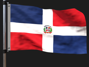 Flag of dominican republic 3D Model