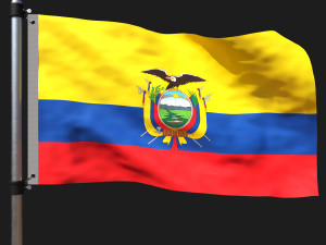Flag of ecuador 3D Model