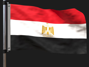 Flag of egypt 3D Model