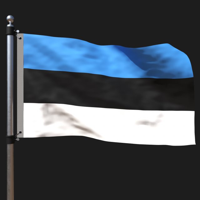 Flag of estonia 3Dモデル .c4d .max .obj .3ds .fbx .stl .blend