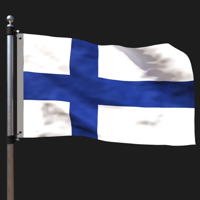 Flag of finland 3D 모델 .c4d .max .obj .3ds .fbx .stl .blend 