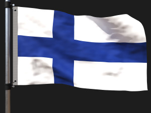 Flag of finland 3D-Modell