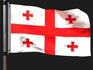 Flag of georgia 3D Модель