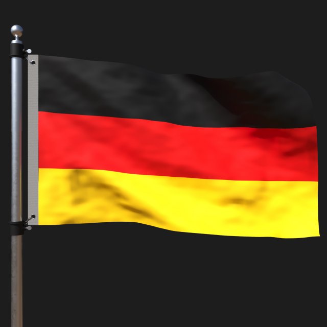 Flag of germany Model 3D .c4d .max .obj .3ds .fbx .stl .blend 