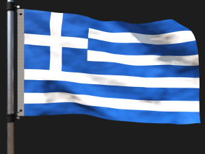 Flag of greece 3D Model
