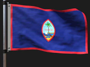 Bendera guam Model 3D
