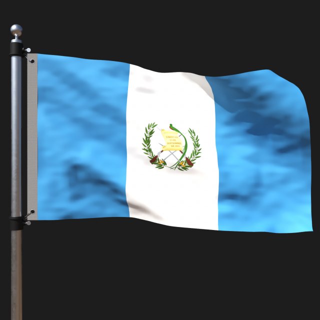 Flag of guatemala Modello 3D .c4d .max .obj .3ds .fbx .stl .blend