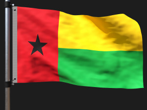 Flag of guinea bissau 3D Model