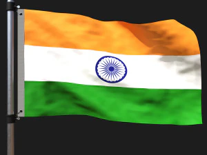 Drapeau de l'Inde Modèle 3D