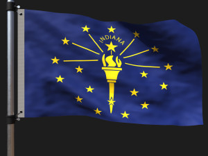 Flag of indiana 3D Модель