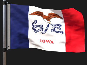 Drapeau de l'Iowa Modèle 3D