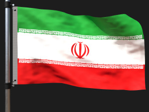 Flag of iran 3D Model