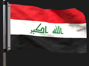 Flag of iraq 3D Модель