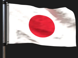 Flag of japan 3D Model