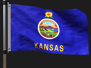 Flag of kansas 3D-Modell