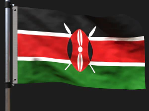 Флаг Кении 3D Модель
