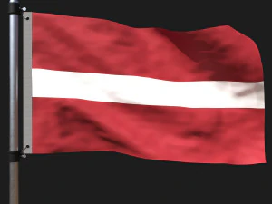 ラトビアの国旗 3Dモデル