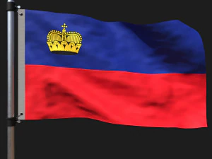 Bandeira do Liechtenstein Modelo 3D