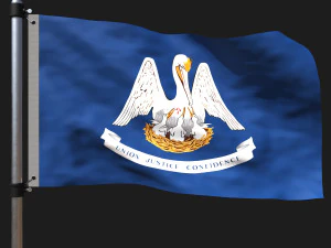 Flaga Luizjany Model 3D