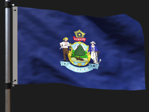 Flag of maine 3D Model