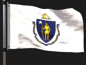 Flag of massachusetts 3D Model
