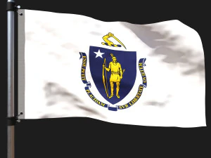 Bandeira de Massachusetts Modelo 3D