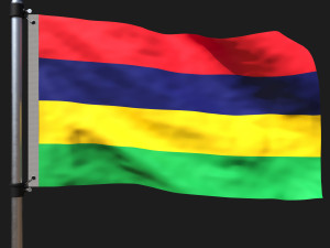 Flag of mauritius 3D मॉडल