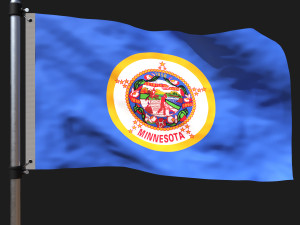 Flag of minnesota 3D Model