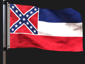 Flag of mississippi 3D Model