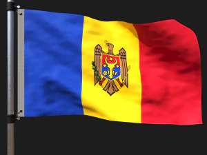 Bandeira da Moldávia Modelo 3D