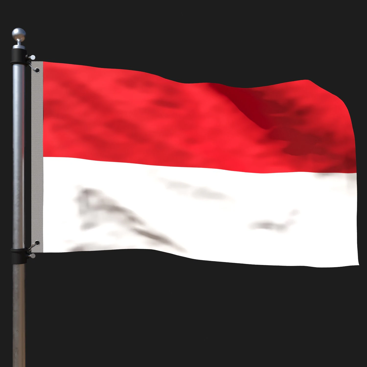 Flag of monaco 3D Model .c4d .max .obj .3ds .fbx .stl .blend 