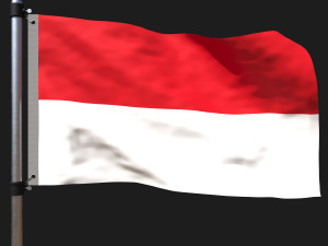 Flag of monaco Model 3D