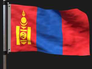 Flag of mongolia 3D 模型