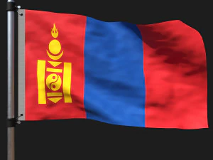 Flag of mongolia 3D Model