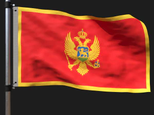 Karadağ bayrağı 3D Model