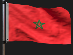 Flag of morocco Model 3D