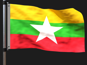 Flag of myanmar Model 3D