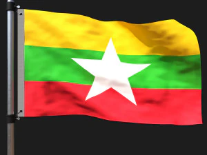 Bandiera del Myanmar Modello 3D